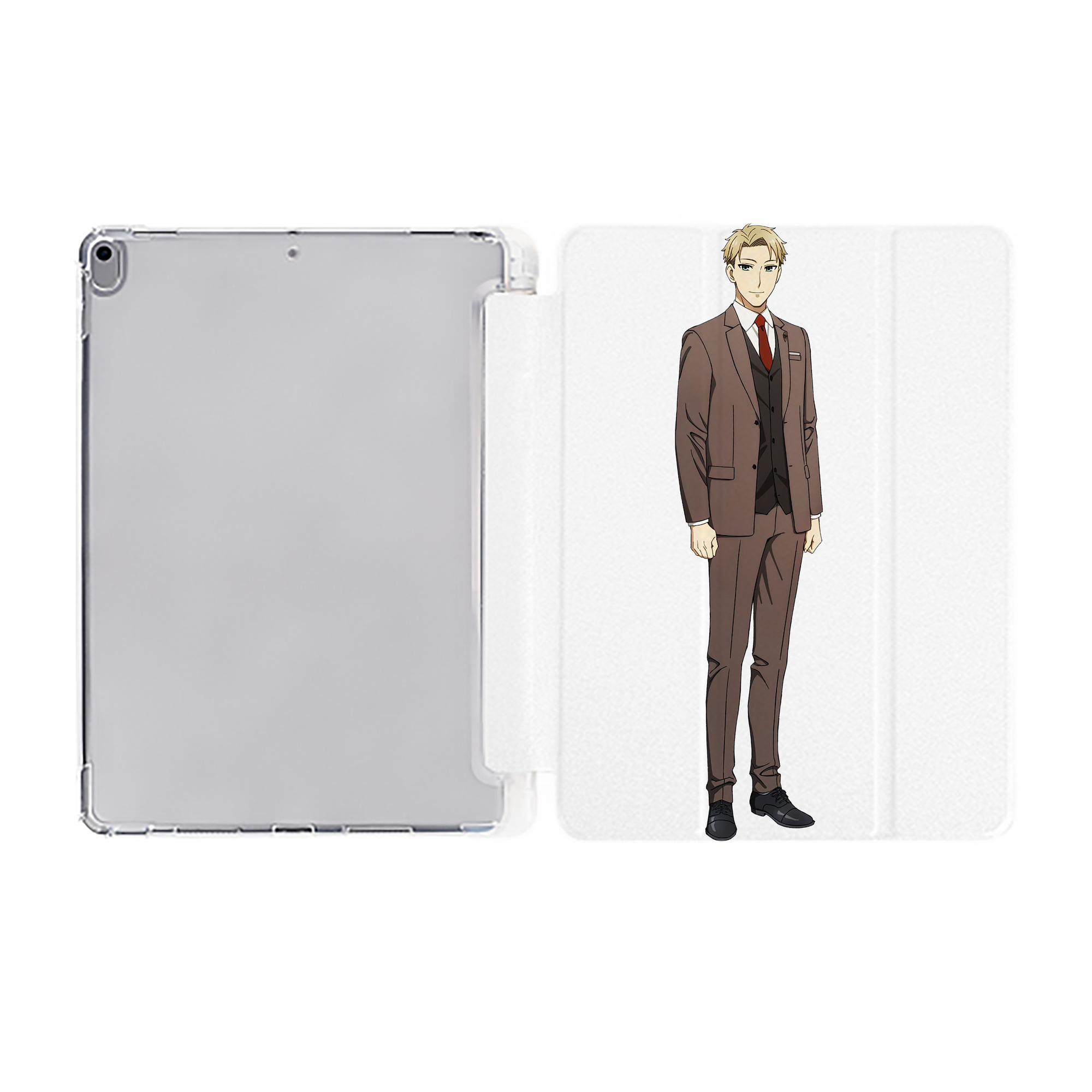 （画像用） SPY×FAMILY间谍家家酒 IPad ケース ペン収納付き 三つ折りスタンド PUレザー×シリコン 対応機種9.5/10.5/10.9インチ